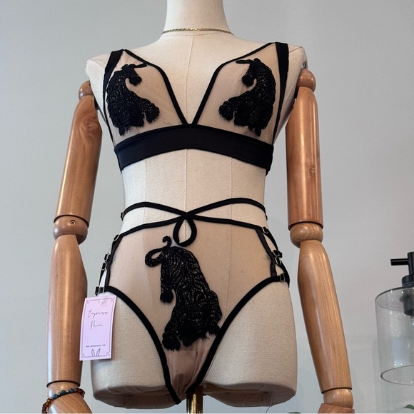 Empress Mimi Arigato Tiger Bra and Panty Lingerie Set - Picture 10 of 14